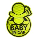 Reflekterande bilklistermärke Baby i bil 4