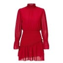 Rochie mini cu guler cu volane 2