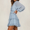 Mini rochie romantica cu volane 7