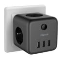 Eldosa 4x uttag 3x USB 1