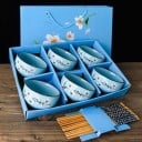 Juego de cuencos de arroz con palillos 6 uds. 2