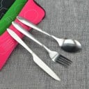 Juego de cubiertos de acero inoxidable - 3 piezas + estuche 9