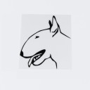 Bull Terrier bildekal 2