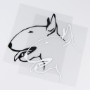Bull Terrier bildekal 3