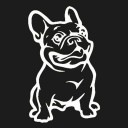 Fransk bulldogg bilklistermärke 1