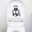 Pegatina de baño con gato 4
