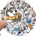 Husky klistermärken 10/30/50 st 2