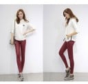 Leggings sexy en simili cuir pour femmes - Bordeaux 4
