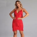 Mini rochie sexy cu franjuri 2