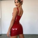 Mini rochie sexy din piele artificiala 4