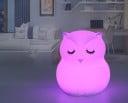 Lampe de nuit LED en silicone - Hibou 1