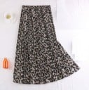 Falda plisada de mujer con estampado animal 4