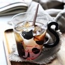 Glasmugg med katt J1605 9