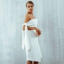 Off-shoulder aftonklänning 7