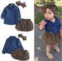 Conjunto elegante para niñas: camisa, falda y lazos. 2