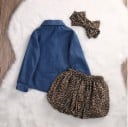 Conjunto elegante para niñas: camisa, falda y lazos. 5