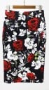 Falda elegante de mujer con flores J501 11