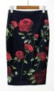 Falda elegante de mujer con flores J501 16