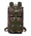 Taktisk ryggsäck 25 l med MOLLE-remmar Fyra fack med dragkedja Vadderad ventilerad rygg Byst- och midjerem Oxford 43 x 26 x 23 cm 3