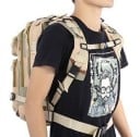 Taktisk ryggsäck 25 l med MOLLE-remmar Fyra fack med dragkedja Vadderad ventilerad rygg Byst- och midjerem Oxford 43 x 26 x 23 cm 21