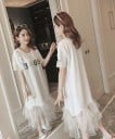 Rochie tricou cu fustă din tul 6