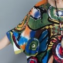 Vestido túnica con estampado 6