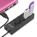 USB 4-ports HUB med switch J1634 6