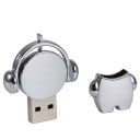Figura de palo con memoria USB y auriculares 5