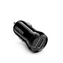 Bil-laddare med två USB-portar för att ladda två enheter samtidigt Effekt upp till 24 W Utgång 5 V 2,4 A Kompakt storlek 4,5 x 2,5 cm 1