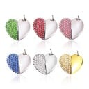 Memoria USB en forma de corazón con pedrería 11