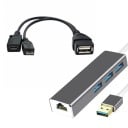USB RJ45-adapter + HUB 3 portar 4