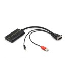 VGA till HDMI anslutningskabel med ljudkontakt 2