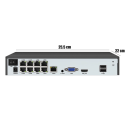 8 csatornás 4K PoE NVR rögzítő arcfelismeréssel, H.265 felbontással, 8MP IP kamerákhoz, HDMI/VGA kimenettel, Mozgásérzékeléssel, Riasztási email/FTP 4