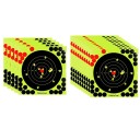 8-Inch Self-Adhesive Shooting Targets 203 x 203 mm Reactive Splatter Paper 10 pcs Round Targets with 26 Cover Patches 7