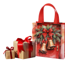 8 pcs Sacos de Presente de Natal 23 x 22 x 11 cm Tecido Não Tecido Pai Natal Decoração de Natal Vários Motivos Sacos Reutilizáveis 4