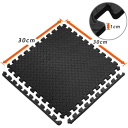 8 pz Pavimento in schiuma 30 x 30 x 1 cm Nero Pavimento antiscivolo con bordo puzzle Sottopavimento protettivo per esercizi e piastrelle 3