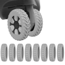 8 pz Protezioni in silicone per ruote di valigia 5 x 1,2 cm Coperture antirumore per ruote di valigie da viaggio Protezione delle ruote contro rumore e usura 4