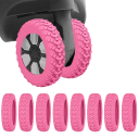 8 pz Protezioni in silicone per ruote di valigia 5 x 1,2 cm Coperture antirumore per ruote di valigie da viaggio Protezione delle ruote contro rumore e usura 3