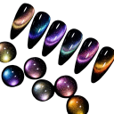 8 Stück Set magnetischer Gel-Lacke 9D Katzenaugen 7 ml UV LED mit Magnetstab langlebige Kollektion für Nageldesign 6