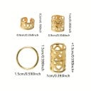 80 bucăți mărgele pentru părul Dreadlock din aliaj de zinc Accesorii elegante pentru păr Accesorii metalice pentru împletituri și coafuri 4