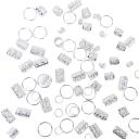 80 Stück Haarperlen Dreadlock Zinklegierung Stilvolle Haarschmuck Metallische Accessoires für Zöpfe und Frisuren von Mädchen und Frauen Eleganter Schmuck 5