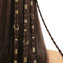 80 sztuk koralików do włosów Dreadlock ze stopu cynku Stylowe ozdoby do włosów Metalowe akcesoria do warkoczy i fryzur dla dziewczyn i kobiet 5