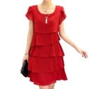 Rochie cu volane cu mâneci scurte 4