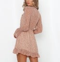 Rochie cu volane cu guler stand-up 3