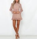 Rochie cu volane cu guler stand-up 4