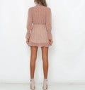 Rochie cu volane cu guler stand-up 5