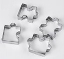 Vykrajovače v tvare puzzle - 4 ks 5