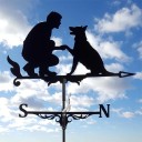 Trädgårds vindflöjelhund 3