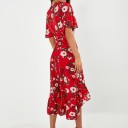 Blommig omlottklänning 6