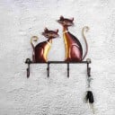 Porte-manteau en fer avec des chats 2